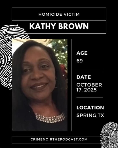 Tragedy in Spring, Texas. 69-year-old Kathy Brown was found shot and killed inside her home. Her stepdaughter, 27-year-old Da’Kayla Dailey, has been arrested and charged in connection with her death. Read the full story on Crime Noir: crimenoirthepodcast.com #truecrimecommunity #crimenoirthepodcast #truecrime | Crime Noir The Podcast