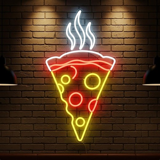 Flaming Pizza Neon Sign Pizzeria Kitchen Restaurant Wall Decor Italian Food Shop Gift Display - Etsy