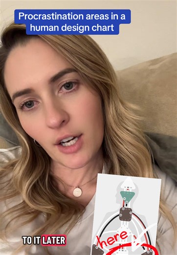 Procrastination areas in a human design chart. #humandesign #procrastination #undefinedcenters #sacralcenter #rootcenter