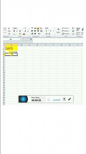 How to insert dates in Excel automatically #excel #exceleverywhere #exceltips #exceltech #exceltrick