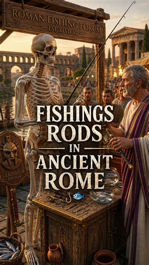 "FISHINGS RODS IN ANCIENT ROME 🎣" #AncientRome #FishingRod #TimeTravel #ModernVsAncient #RomanEmpire