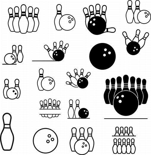 Retro Bowling Clipart Bundle: PNG, SVG (digital Download - Etsy