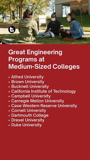Great engineering programs at mid-sized colleges offer the best of both worlds: strong academics, hands-on learning, and real access to professors without the overwhelm of huge lecture halls. These schools are ideal for students who want rigorous engineering training with personal attention. Applying for Fall 2026? Our College Application Package helps you identify engineering programs that fit your goals and build a strong, competitive application. DM us to get started. | Tutors Inc, Tuition Ce