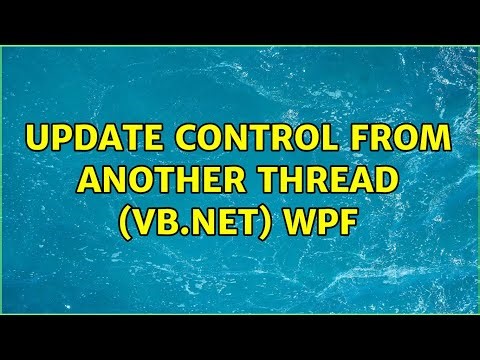 Update control from another thread (VB.NET) WPF