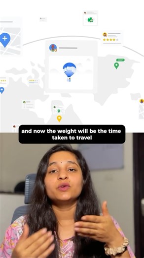Upasana Singh on Instagram: "Ever wondered how Google Maps finds the *shortest route* so fast? 🚗💨 It’s not magic — it’s **Data Structures & Algorithms (DSA)** in action! In today’s video, I break down **how Google Maps uses Dijkstra’s Algorithm** to calculate the most efficient path in real time. If you’ve ever thought DSA was “just theory,” this will change your mind. 👩🏻‍💻✨ 🔍 Learn. Apply. Build smarter. 🎥 Watch now @CodeWithUpasana #CodeWithUpasana #DSA #GoogleMaps #DijkstraAlgorithm #T