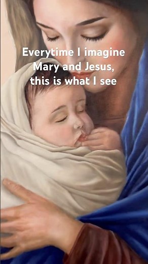 Everytime I imagine Mary and Jesus, this is what I see | Sacred Christian Art | Oil Painting