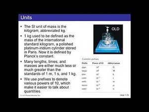 PHYS 110 - Chapter 1 part 1 - SI Units and Numbers