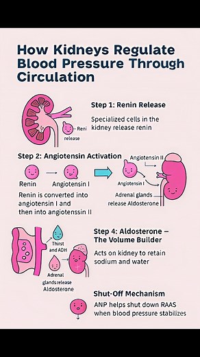 How kidneys regulate blood pressure through kidneys #viralreelschallenge #medicalstudent #diseases | Surgi Cal Tec