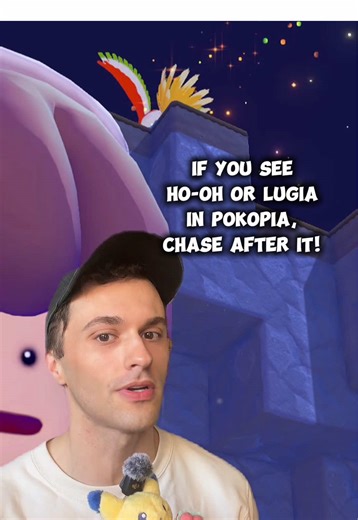 If you spot Ho-oh or Lugia in Pokemon Pokopia, chase after it! These Pokemon drop rainbow and silver features which can be used to trade for rare items later in the game. How are you enjoying Pokemon Pokopia? #pokemonpokopia #pokemongame #legendarypokemon #lugia