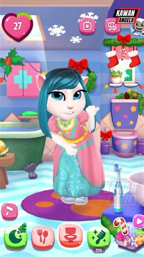 My Talking Angela 2 Game || Talking Angela in GHOST MODE in Bathroom