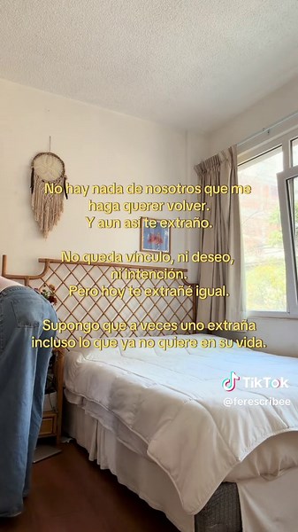 No quiero volver ahí, pero igual te extraño. Supongo que así es el duelo: incoherente, honesto y lento. #duelo #ruptura #sanacionemocional #sentirdemasiado #volverami