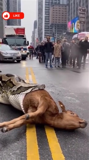 Giant Python Causes Chaos on a Busy New York Street! #GiantPython #PythonInCity #SnakeInNewYork #CityChaos #WildlifeEncounter #CinematicAnimation #RealisticAnimation #UrbanWildlife #NYCScene #ViralVideo #SnakeScene #RealisticScene | My Fun Worlds