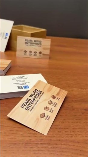 Wooden Type Design, 350gsm Business Cards Design and Prints - Contact No: 75500 79531