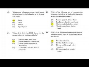 Communication Studies unit 1 2017 MCQ