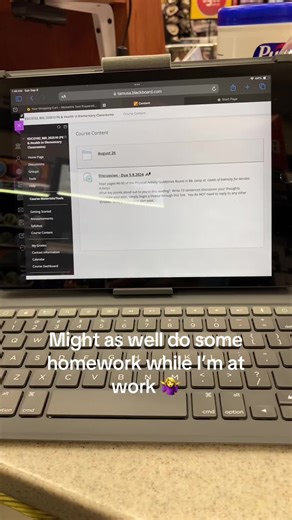What do you do at work? Me? oh nothing, just get ahead on school assignments 😂😂🤷‍♀️ i need a lifetime supply of this color pen #collegelife #homework #fyp #fyppppppppppppppppppppppp #work #customerservice #pens @Papermate pens!