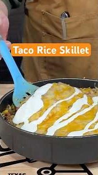 One Skillet Cheesy Taco Rice in 20 Minutes