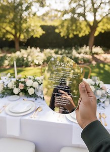 Mirror Silver Menu Card, Acrylic Wedding Dinner Lunch Menu Sign, Personalized Menu Card for Buffet Dinner, Feast Menu Wedding Reception Menu - Etsy