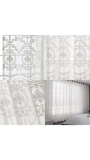 Floral Embroidery Curtain, 1 Count Modern Simple Window Drape, Ideal for Home Decor, Enhances Any Space, Perfect for Multiple Rooms #interiordesign #homeinterior #linenbedding #ديكورات_منزليه_داخليه #zgalleriedecor #floraldecor #luxuryhoteldecor #floralwallpaper #decolurehomegoods #springhomedecor