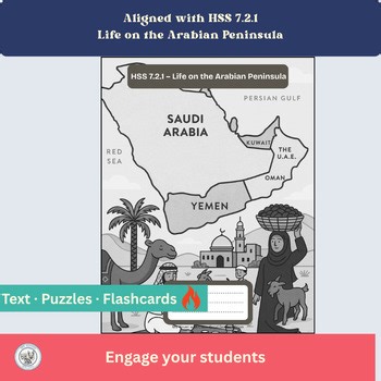 HSS 7.2.1 Puzzle Pack: Life on  Arabian Peninsula, Geography, Culture, History