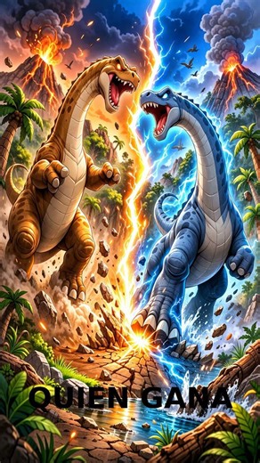 Brachiosaurus vs Diplodocus ⚡ ¿Quién gana? #shorts #dinosaurios