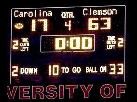 2003 Clemson vs South Carolina Football: 63-17