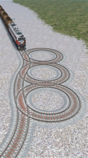 Bumpy Tracks VS Train 😱 REALISTIC Physics Shaking! Beamng Train simulator Indian Train #Shorts