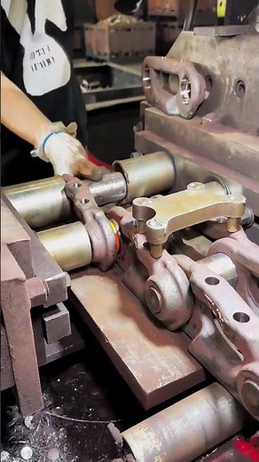 excavator chain installation process | heavymachinery maintenance#shorts