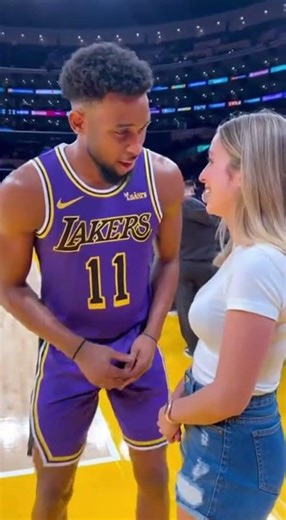 VIRAL PROPOSAL AT LAKERS GAME! He Drops to One Knee on the Court & the Crowd ERUPTS #NBA #Shorts