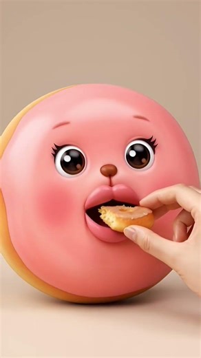 Cute Donut Eating ASMR 🍩 | AI Cartoon#aivideo #asmr #donuts #shortvideo