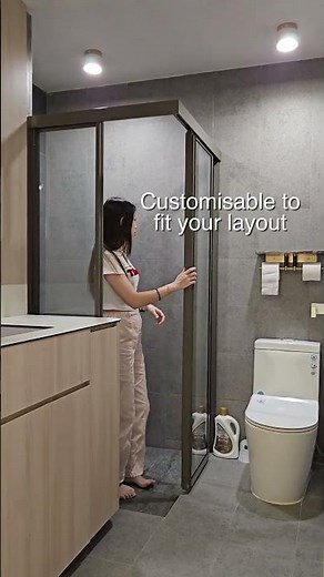 Corner entry SLQS shower screen (Slide & Swing + Slide to Fix)