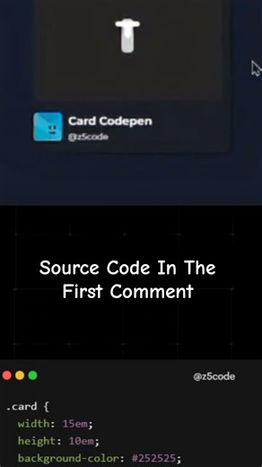 Card Codepen 💯 #z5code #coding #frontend #css #uidesign #codepen #programming #comment #subscribe