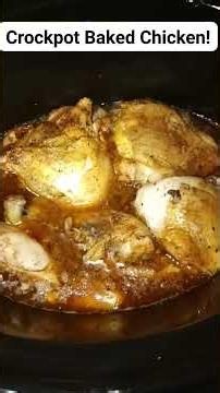 Baked Chicken without the oven. So good! #food #crockpotcooking #bakedchicken