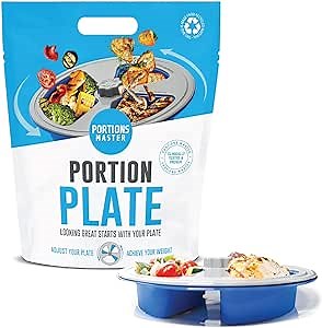 Amazon.com: Portions Master All in 1 Adjustable Portion Plate, Bariatric Portion Control for Weight Loss, Meal Prep & Balanced Diet, Ideal for Bariatric Surgery Patients & Healthy Eating Plans : Home & Kitchen