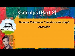 [DB21] Domain Relational Calculus with simple examples