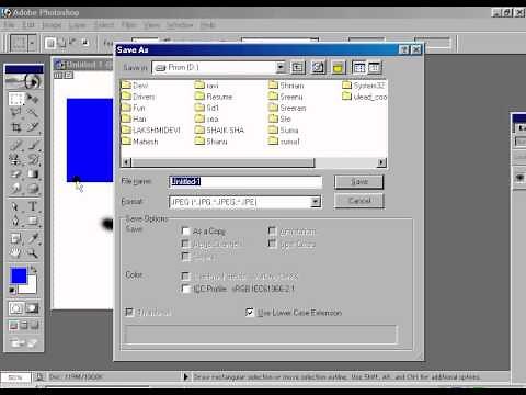 File menu in Photoshop .