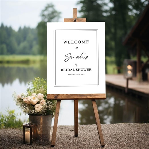 Minimalist Welcome Sign Template, Welcome Poster, Self Edit, 18x24 & 24x36, Canva, BWM - Etsy