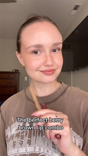 The perfect berry brown lip combo using Rhode #lipcombo #howto #lipbalm #rhodeskin #rhode #beauty