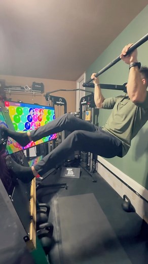 Michael Eckert | Playing DDR while hanging is actually a great workout 💪😂 #fitness #fun #ddr #dancedancerevolution #abworkout #strength #homeworkout... | Instagram
