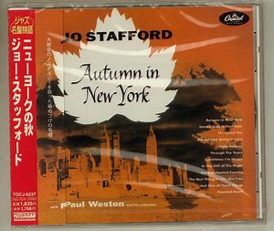 Jo Stafford With Paul Weston And His Orchestra - Autumn in New York