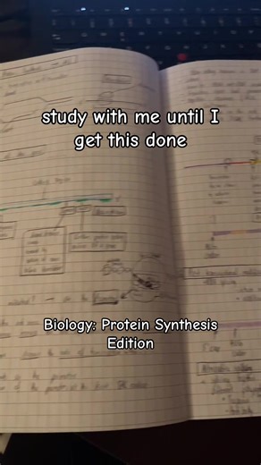 study biology with me #studytok #biology #proteinsynthesis #apbio #biomajor