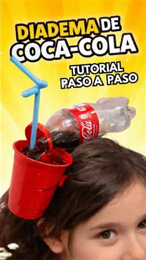 Diadema de Coca-Cola 🎭 Peinado Loco DIY Fácil y Viral