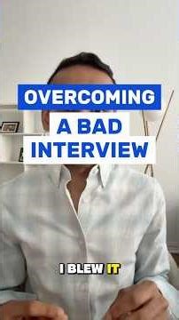 How to recover from a bad interview #interview #careeradvice #careertips #careercoach