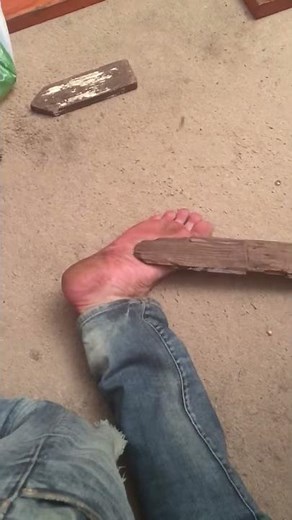 Sacrilegious foot whipping