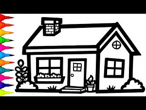 3D House Drawing Tutorial || How to Draw a Beautiful 3d House | Modern 3D Home Drawing