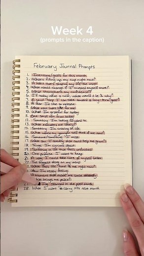 Feb journal prompts💞✨ week 4!! #journalprompts #journaling