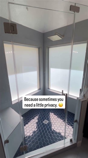 Smart Film Atlanta Homes | Privacy Window Film for Modern Bathrooms 👀 #homeprivacy #smartfilm