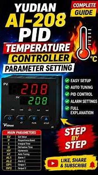 Yudian AI-208 PID Temperature Controller Parameter Setting step by step 🔥💯💯 #pidcontroller
