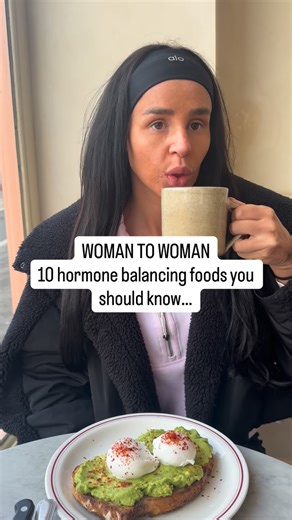 Freya Mcalary | Women’s transformation specialist 🌍🌸 on Instagram: "If you’re bloated, exhausted, holding fat, or feeling off it’s not because you lack discipline. It’s because your body needs supportive fuel, not more restriction. Here are 10 hormone-balancing foods every woman should know ⬇️ 🥑 Avocado 🥚 Eggs 🐟 Fatty fish (salmon, sardines) 🍠 Sweet potatoes 🥦 Cruciferous veggies (broccoli, cauliflower) 🫐 Berries 🌰 Nuts & seeds (especially pumpkin + flax) 🧈 Quality fats (olive oil, gra