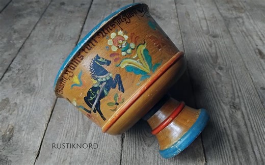 Vintage Germund Paaer Kalevala Koru Small Painted Wooden Chalice.stamped KK - Etsy Sweden