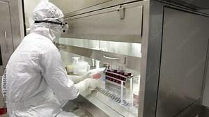 Micro biologist science laboratory with scientist developing medicine, biochemist working petri dish during biochemical analysis of experimental. microbiology Research analyzes and experiments.